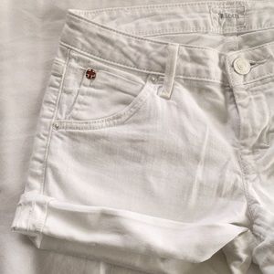 Hudson white jean shorts
